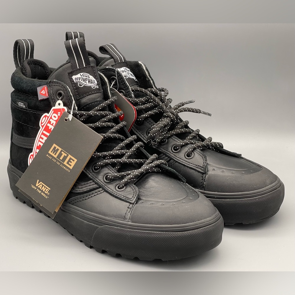 Vans Sk8 Hi Mte 2 Black/Black 3M Primaloft Hydroguard Boots Men’s 8 & 9 NEW - Picture 2 of 12